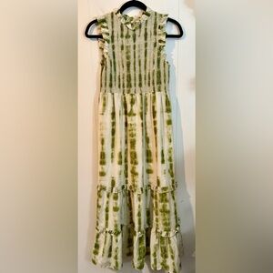 MARIE OLIVER Quinnlyn Maxi Dress in Clover Dye, Size XS